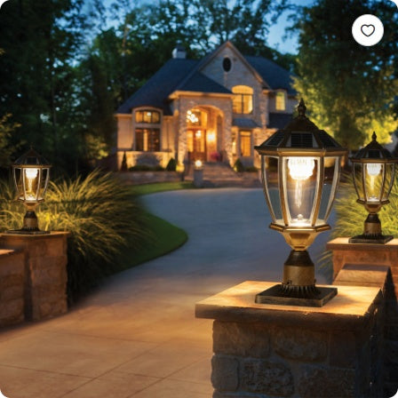 20 Golden Solar Powered LED Outdoor Lantern, Vintage Garden Light With Elegant Glass Design For Pathways, Yards, And Patios  1-Pack
