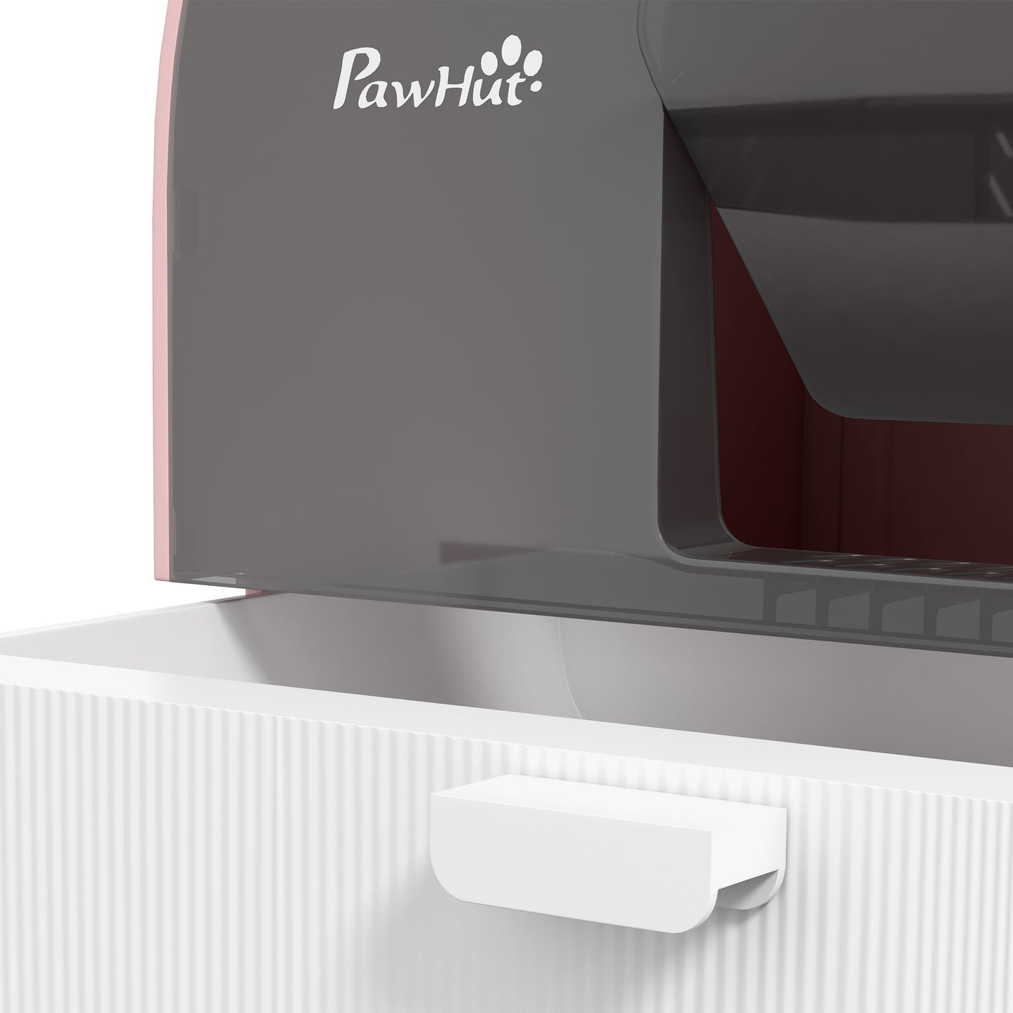 Cat Litter Box with Lid with Scoop and Filter, Pink